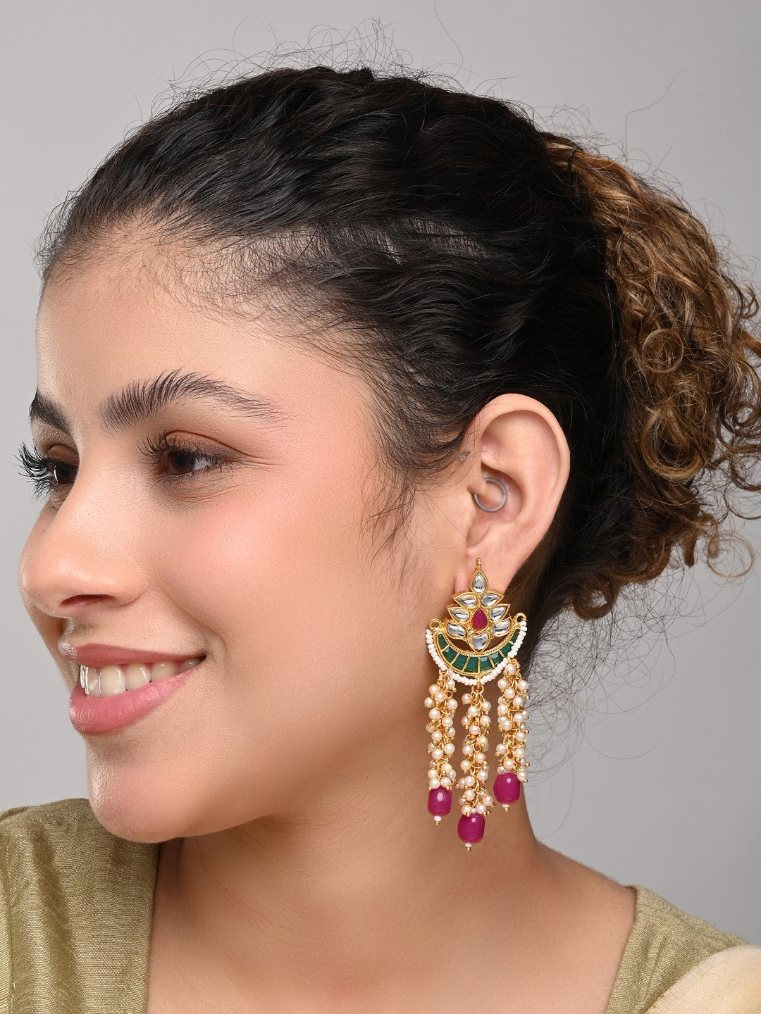 Temple chandbali Earring