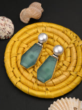 Women Silver-Plated Contemporary Drop Earrings - Blue