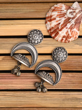 Silver Oxydised finish Drop earring