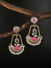 Gold & Silver Dual Tone Drop earrings