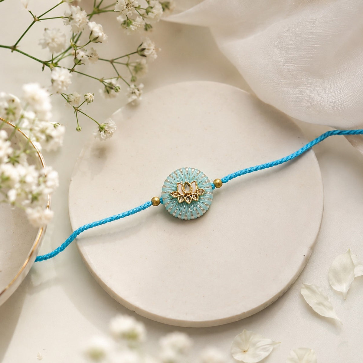 Lotus Grace & Tree of Life Rakhi Set