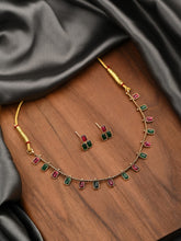 Gold Plated Delicate Necklace Set - Multi