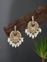 Pear-Shaped MOP Drop Earrings with White Pearl Charm