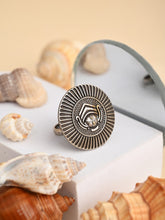 Durga embedded adjustable ring