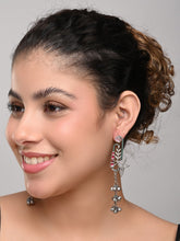 Silver Oxydies finish Ghungroo charm Drop Earring