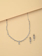 Silver-Tone Teardrop Necklace Set