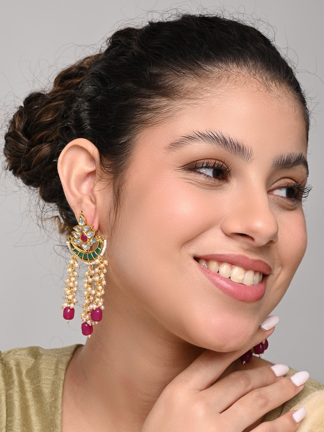 Temple chandbali Earring