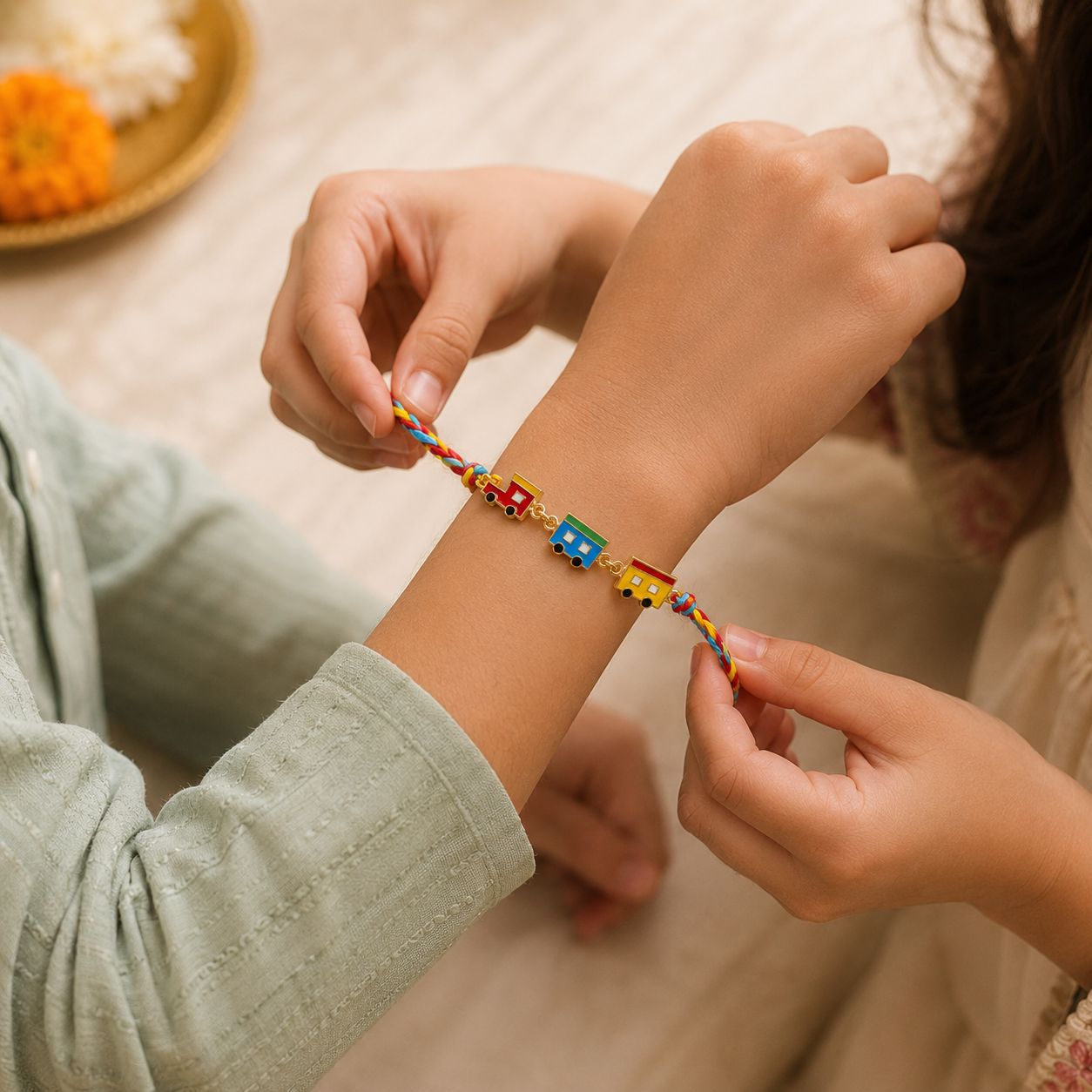 Colorful Train & Motorcycle Designer Rakhis