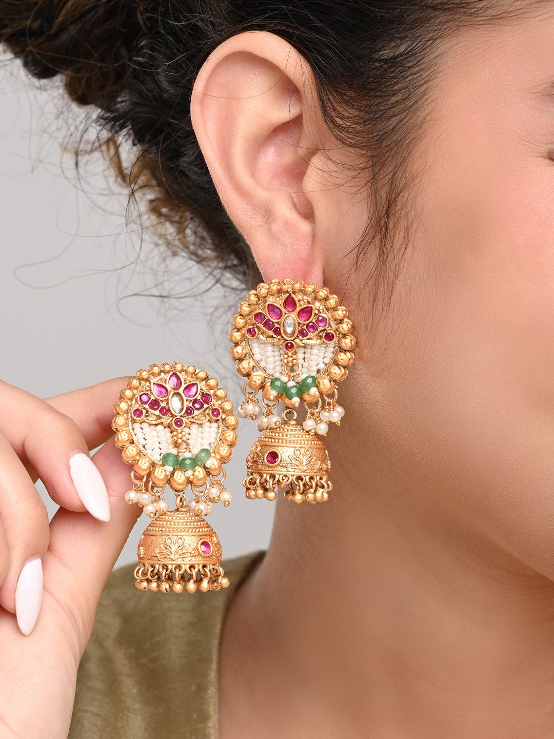 Temple jhumka Earring