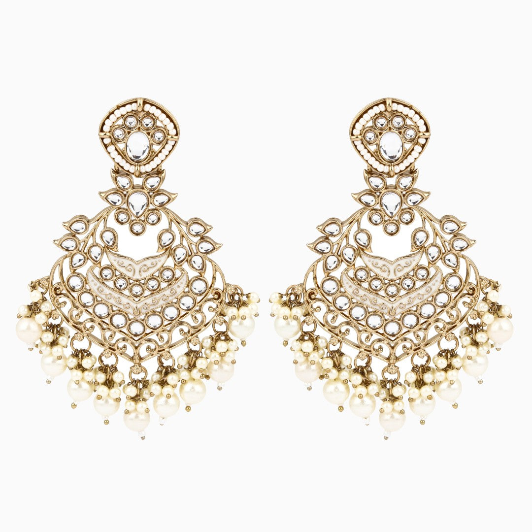 Gold plated Meenakari Chandbali