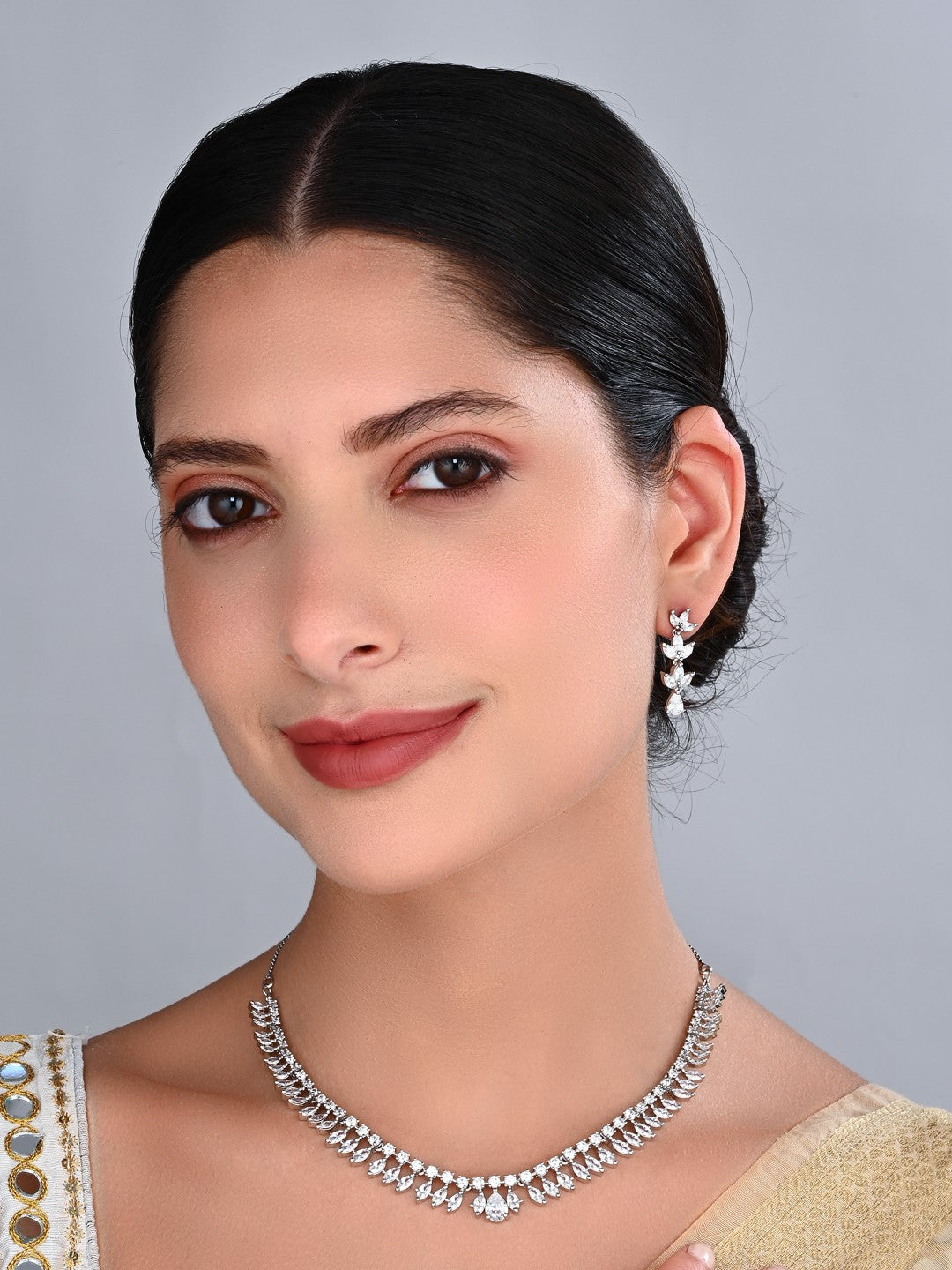 Celeste Sparkling Crystal Necklace & Earrings Set