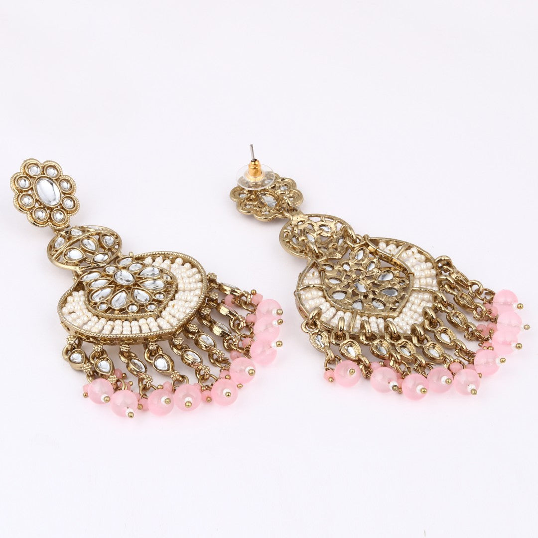 Gold plated & Meenakari Chandbali