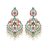 Pan shaped Contemporary Chandbali - Multi