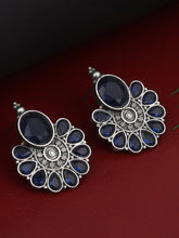 Silver Oxidised AD stone studs