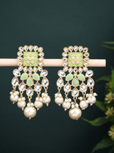 Gold plated Enamel drop Earring