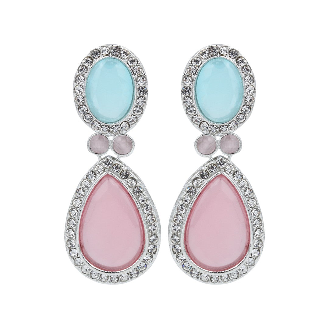 AD stone Tear drop earrings