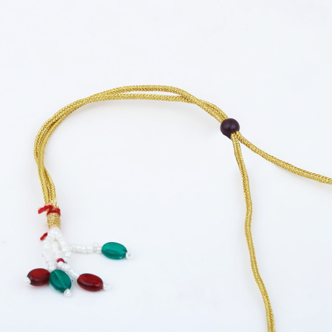 Multicolour Festive Gold-Tone Necklace & Earrings Set