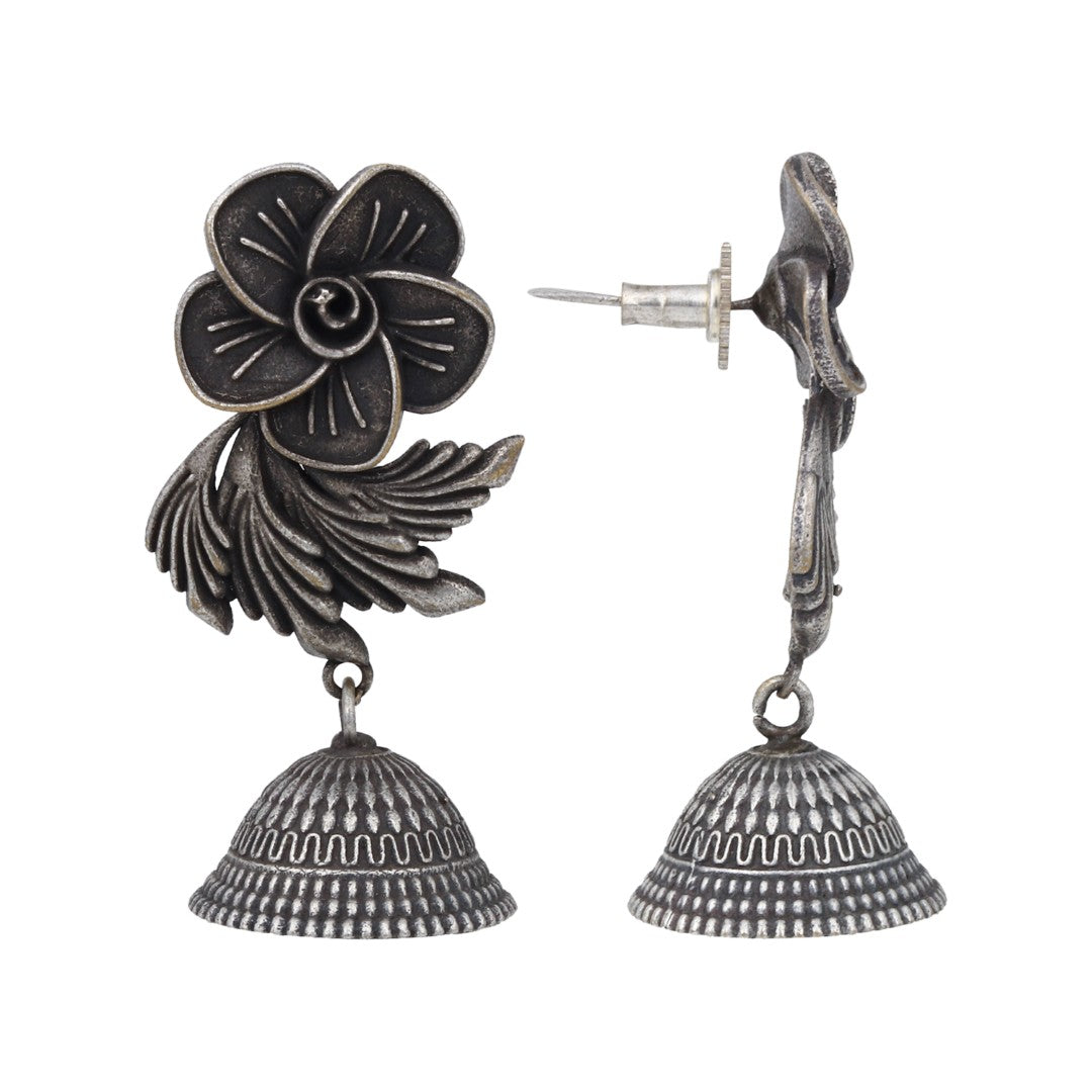 Floral Jhumki Statement Earrings