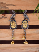 Graceful Bird Drop Earrings with Ghungroo Charm