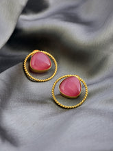 Gold plated geometric studs