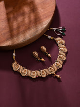 Temple Style Necklace Set with Mother of Pearl