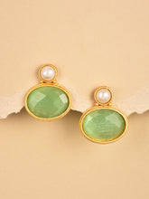 Monalisa Stone Studs Earring Green
