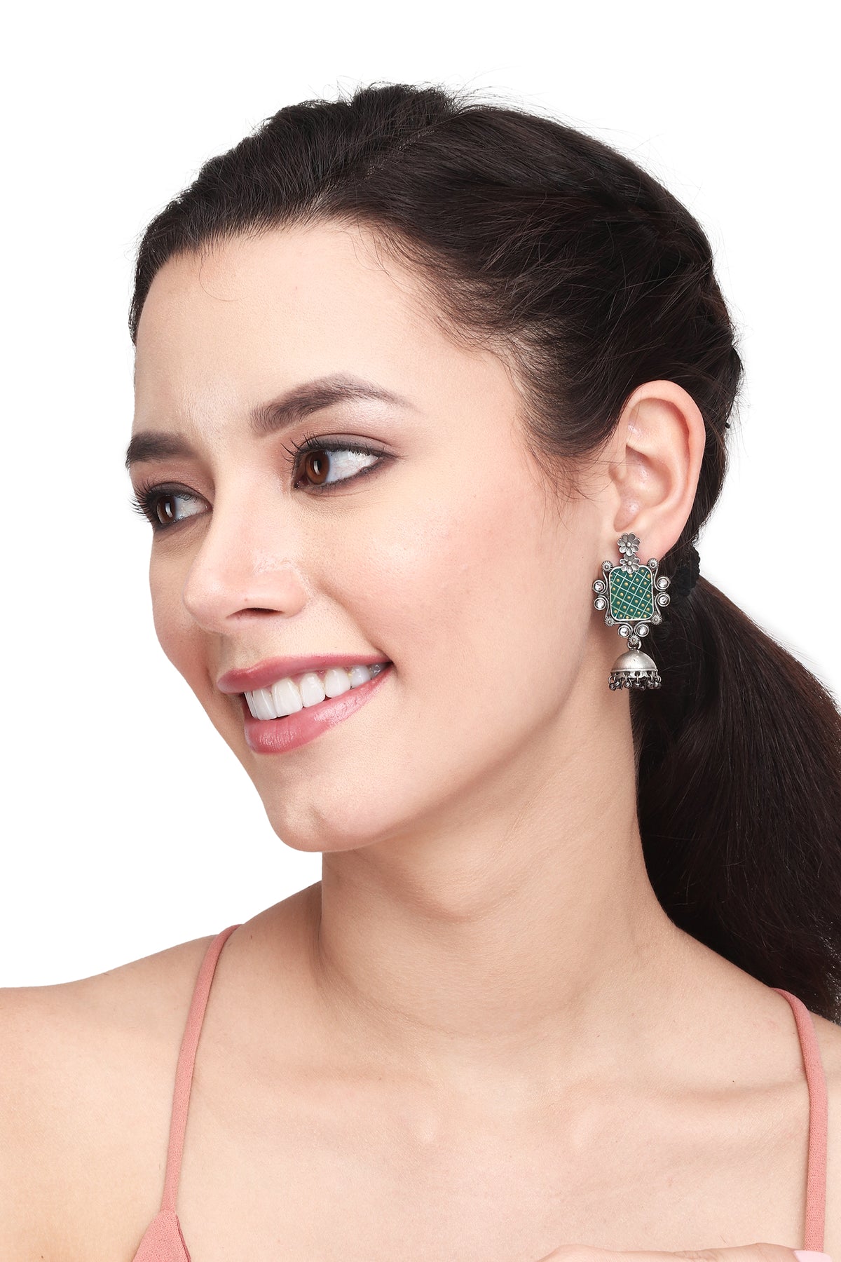 Handpainted contemporary style jhumka