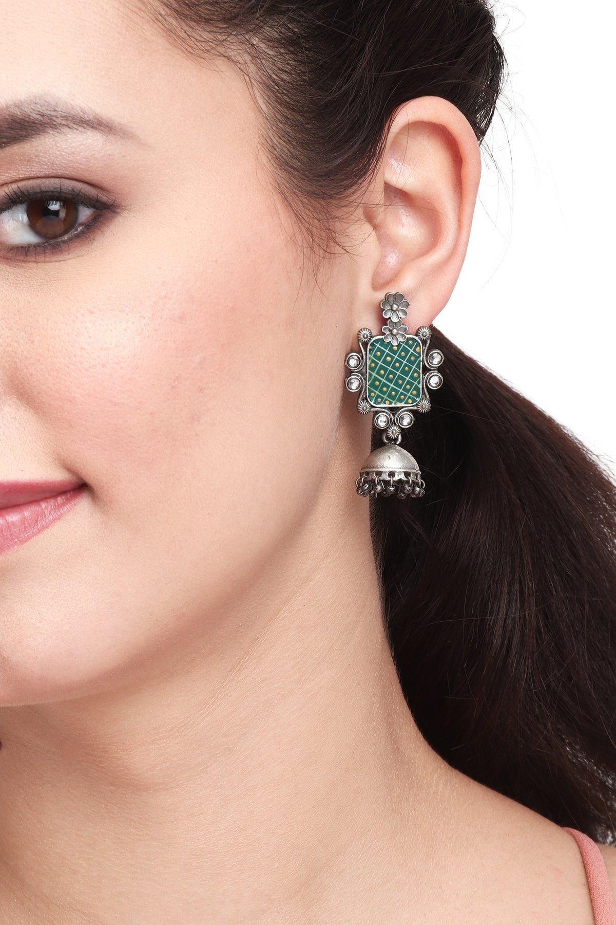 Handpainted contemporary style jhumka
