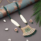 Kundan & Meenakari long Necklace Set