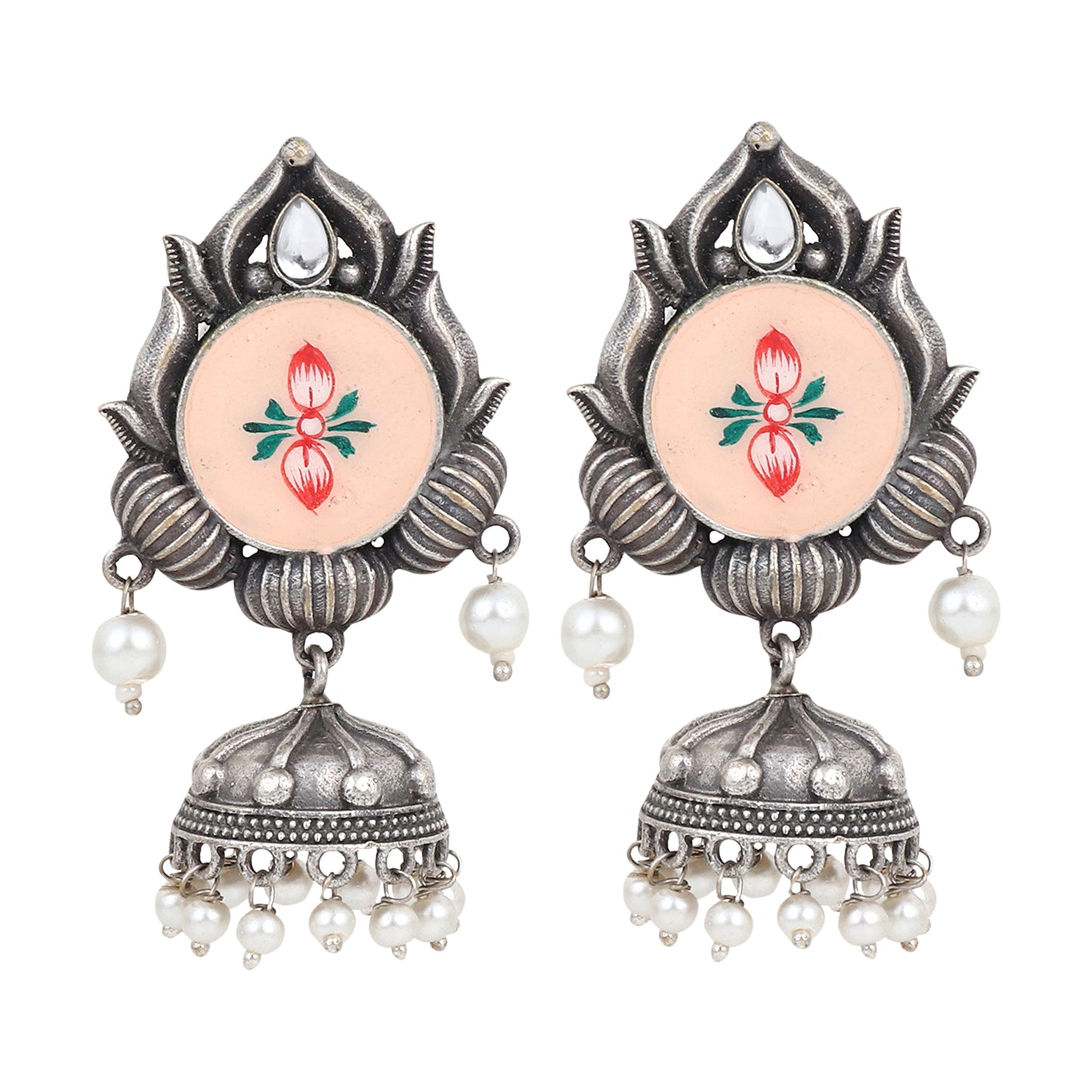 Handpainted contemporary style jhumka