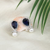 Gold plated AD stone drop earring