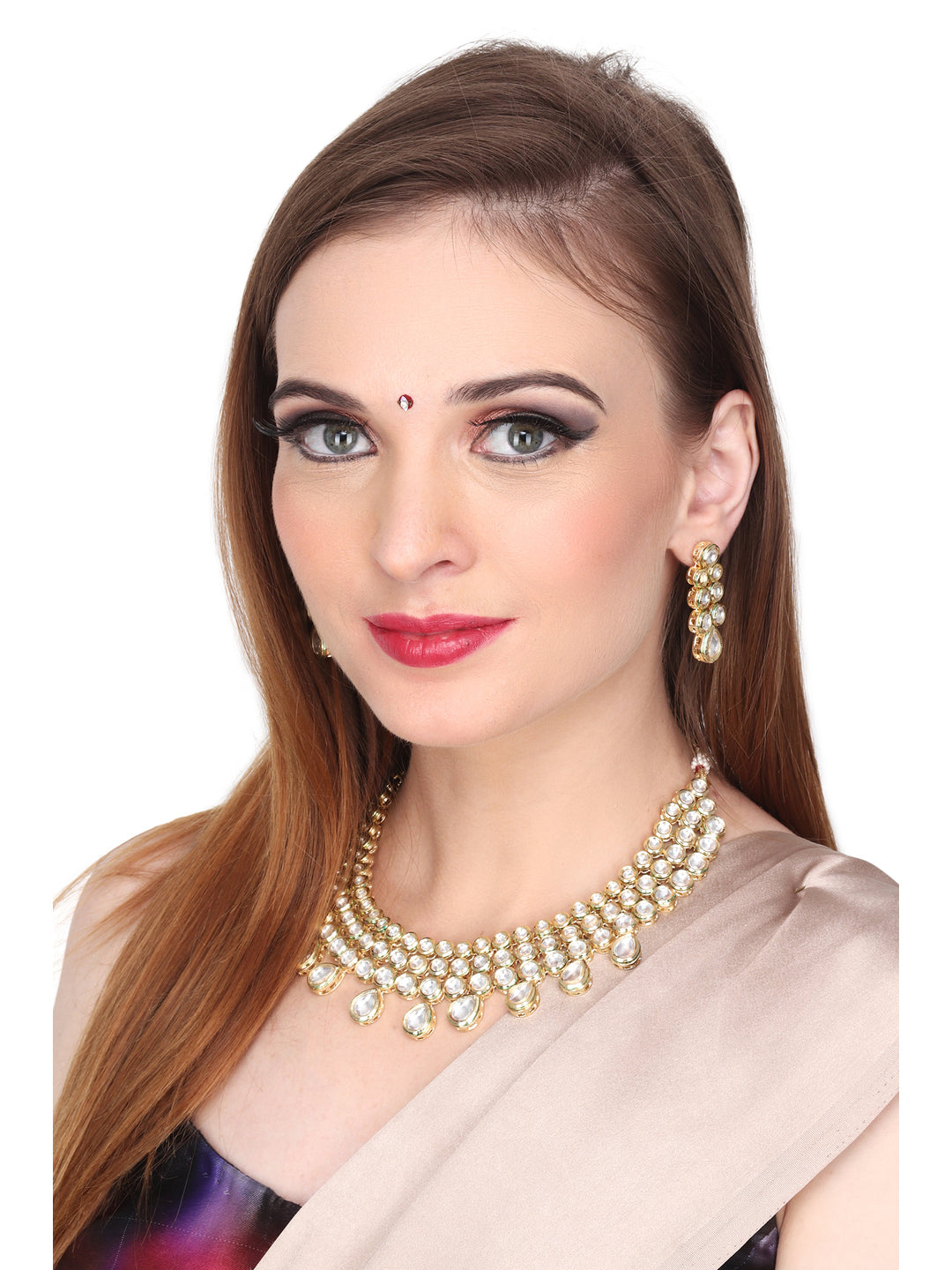Gold plated Kundan Jewellery set