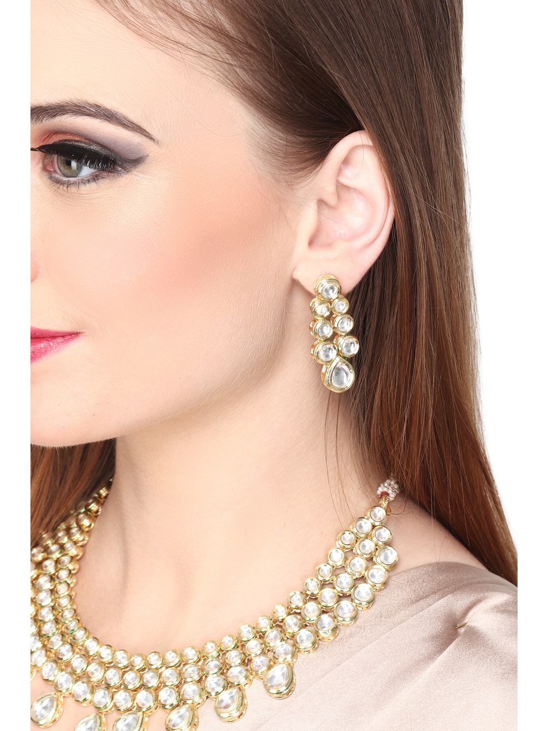 Gold plated Kundan Jewellery set
