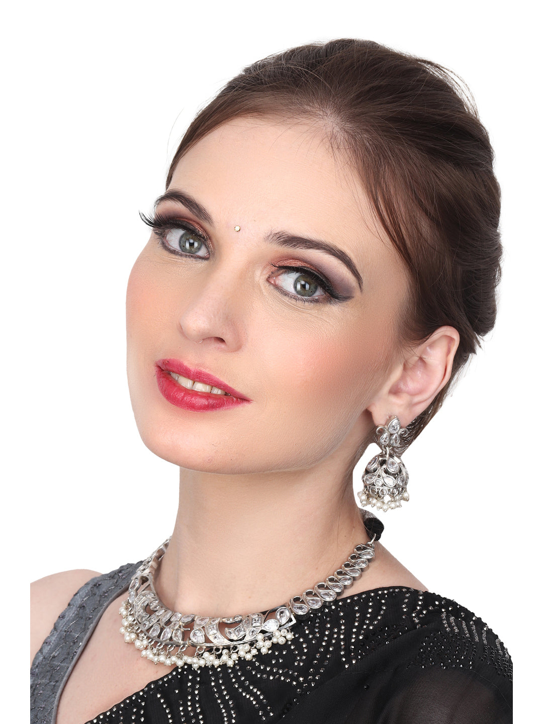 Silver Oxydised choker Set