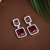 Gold plated AD stone drop earring