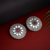 Silver Oxydised Stud Earring
