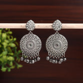 Silver Oxydised Drop Earring
