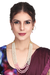 Three layered Pearl Necklace