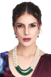 Three layered Pearl Necklace