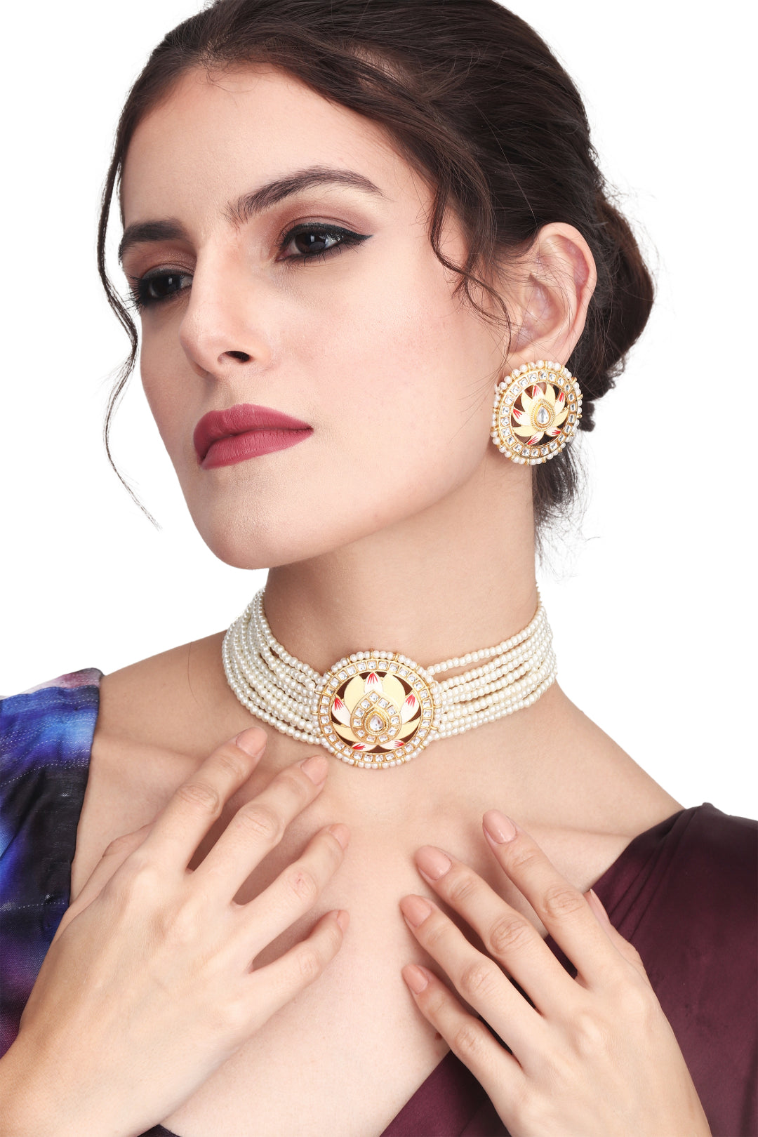 Meenakari & Kundan Choker Set