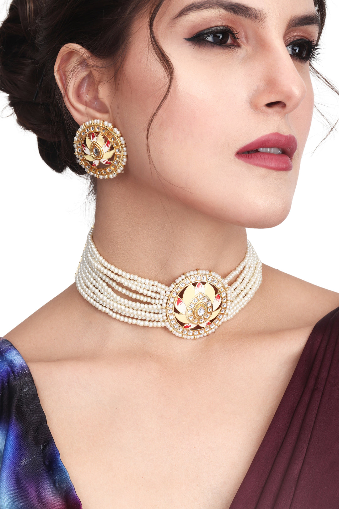 Meenakari & Kundan Choker Set
