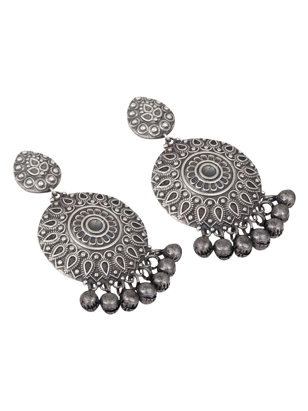 Silver Oxydised Drop Earring