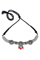 Silver oxidised Choker necklace
