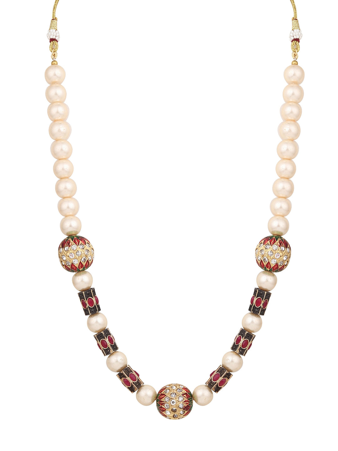 Handcrafted Metallic beads Necklace
