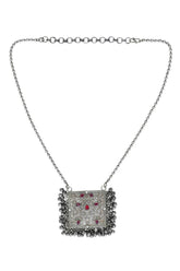 Silver Oxydised finish Necklace & Earring Set