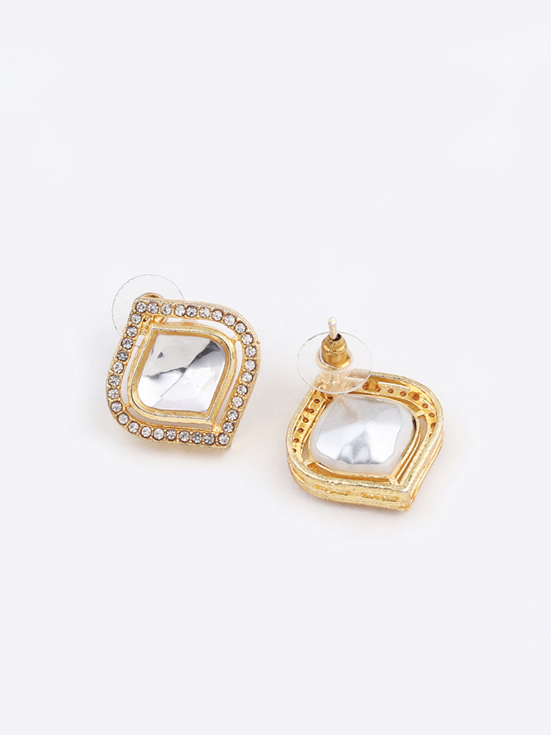 Gold plated Kundan Stud earring