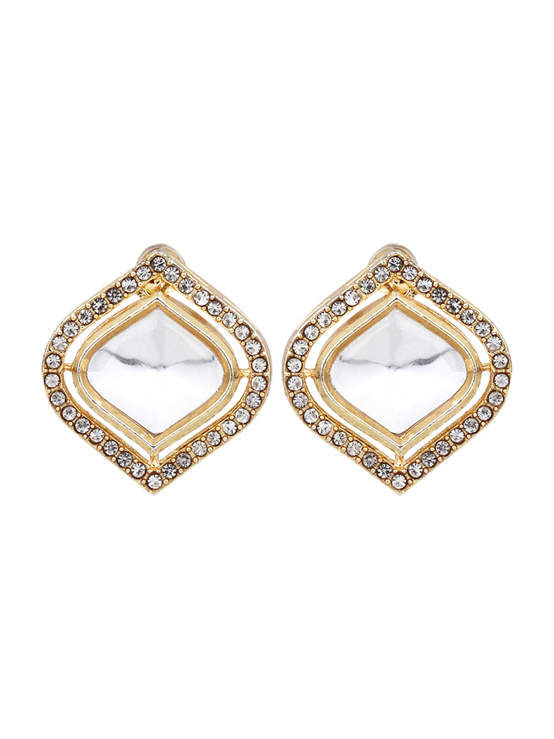 Gold plated Kundan Stud earring