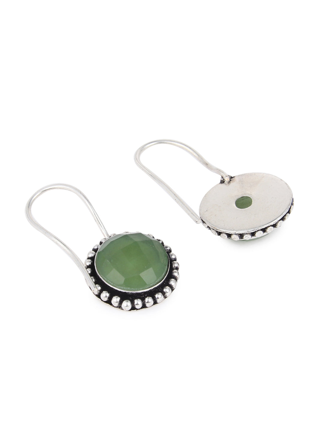 Contemporary Drop Earring Green