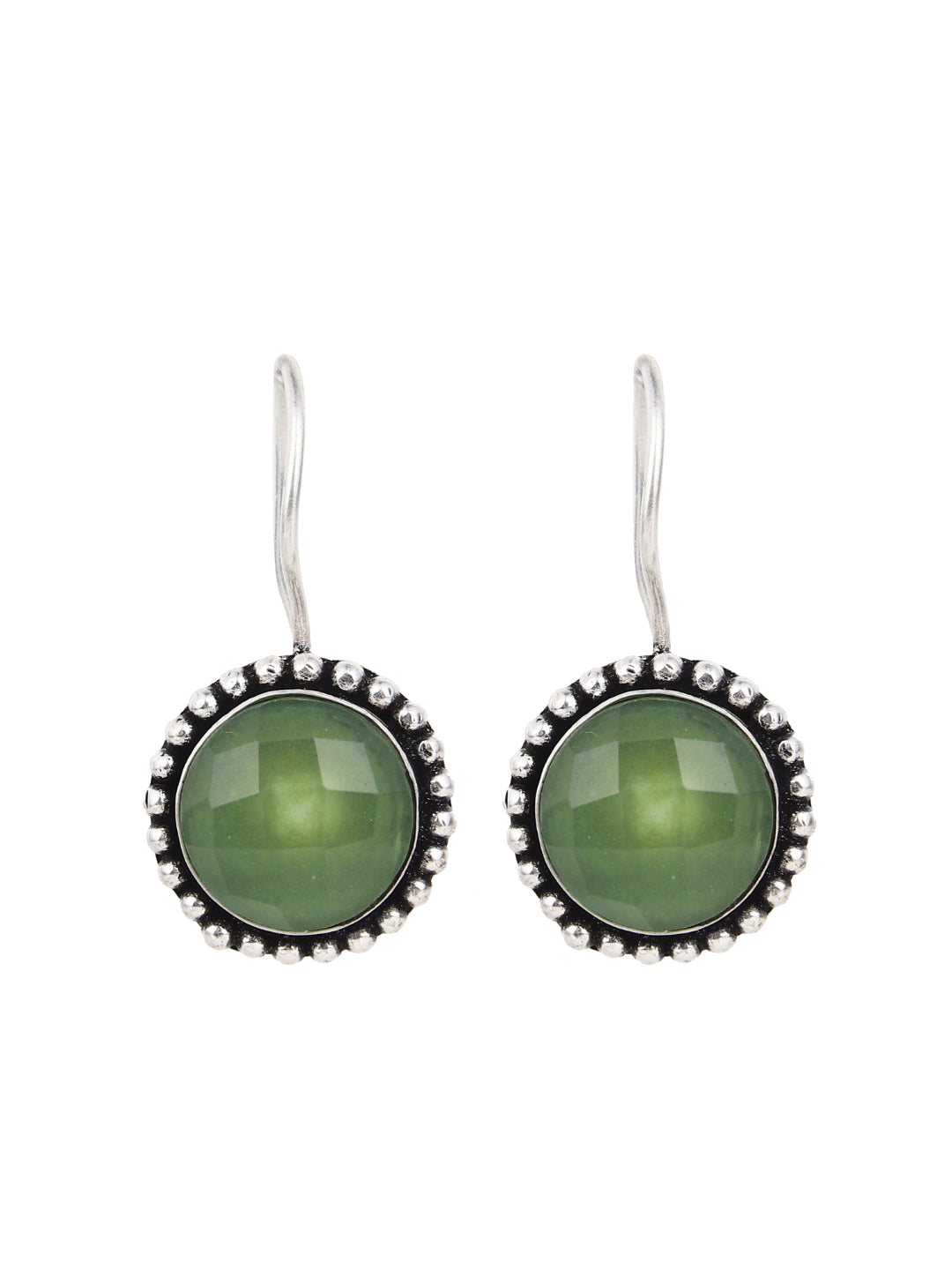 Contemporary Drop Earring Green