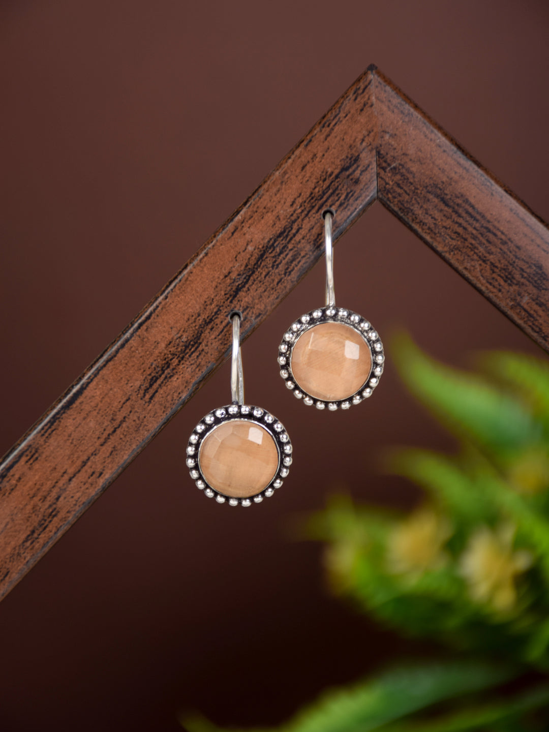 Contemporary Drop Earring Rust